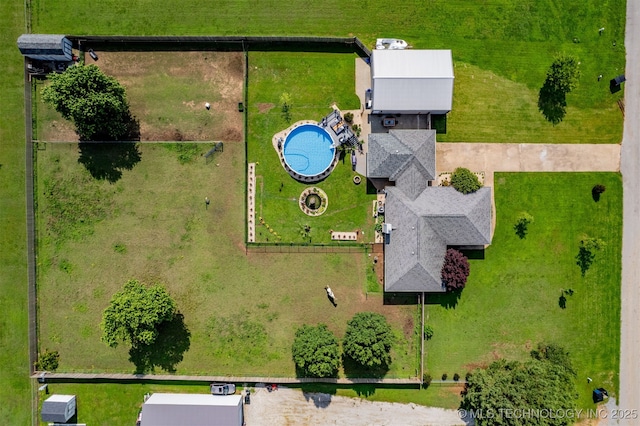20672 E Kambrie St, Inola, OK 74036 - bird's eye view of a pool