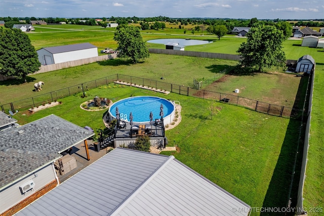 20672 E Kambrie St, Inola, OK 74036 - aerial view of a pool area and a large body of water