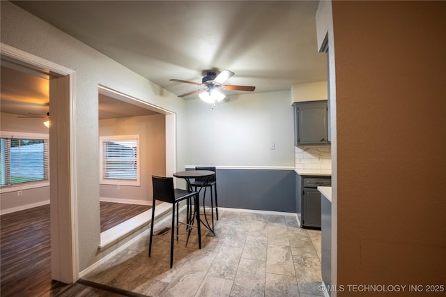 12922 S 123rd E Ave, Broken Arrow, OK 74011 - dining room featuring ceiling fan