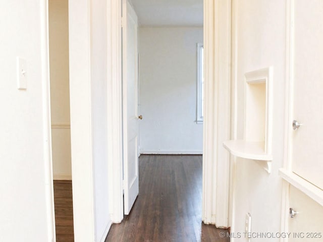 4957 S Cincinnati Ave, Tulsa, OK 74105 - hallway featuring dark wood-style floors