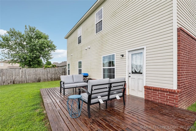 4661 E 148th St S, Bixby, OK 74008 - wooden deck featuring outdoor lounge area