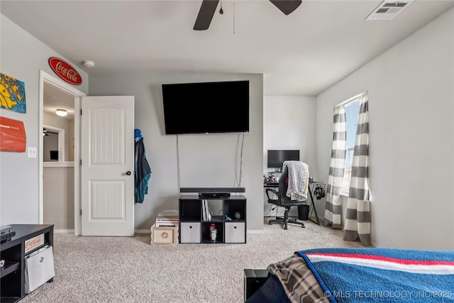 4661 E 148th St S, Bixby, OK 74008 - bedroom with carpet flooring and a ceiling fan