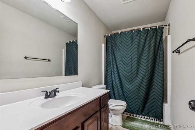 4661 E 148th St S, Bixby, OK 74008 - bathroom featuring vanity, tile patterned floors, and curtained shower