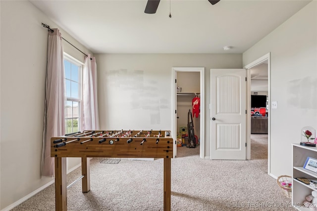 4661 E 148th St S, Bixby, OK 74008 - rec room featuring carpet floors and ceiling fan