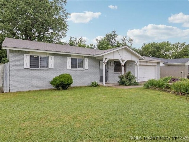 2346 S 118th E Ave, Tulsa, OK 74129 - ranch-style house featuring a garage and brick siding