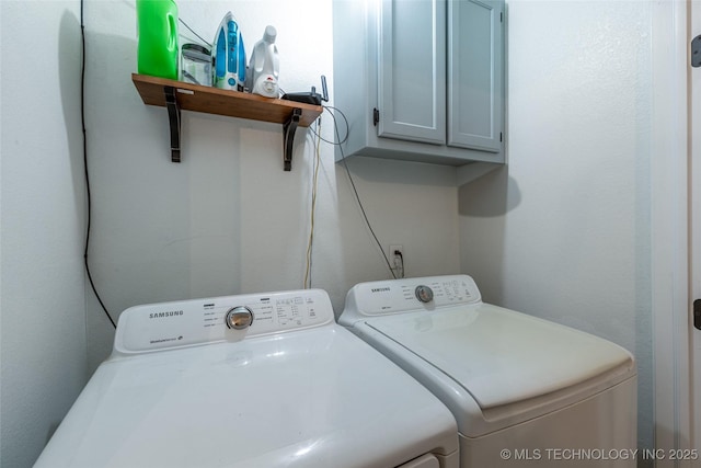 1113 S Spinnaker Dr, Oologah, OK 74053 - laundry area featuring cabinet space and washer and clothes dryer