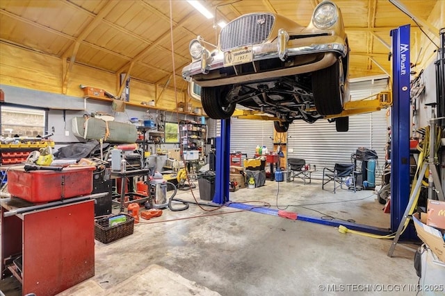129 Highland Dr, Durant, OK 74701 - garage with a workshop area