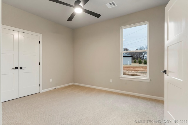 4708 S Sequoia Ave, Broken Arrow, OK 74011 - unfurnished bedroom with carpet floors, ceiling fan, and a closet