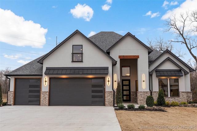4708 S Sequoia Ave, Broken Arrow, OK 74011 - view of front of property with brick siding, an attached garage, and roof with shingles