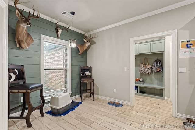 79 Sawyer, Durant, OK 74701 - dining space with ornamental molding and wood finished floors