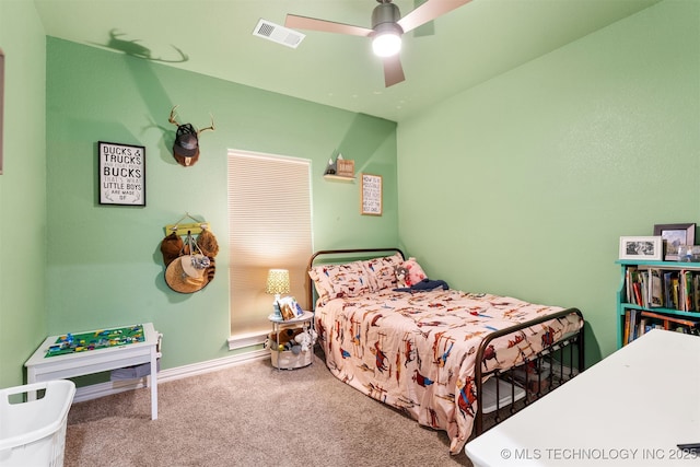 79 Sawyer, Durant, OK 74701 - bedroom with carpet and a ceiling fan