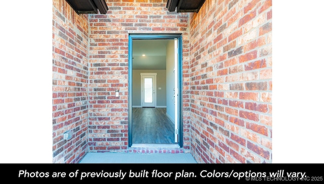 1441 E 149th Pl S, Glenpool, OK 74033 - doorway to property with brick siding