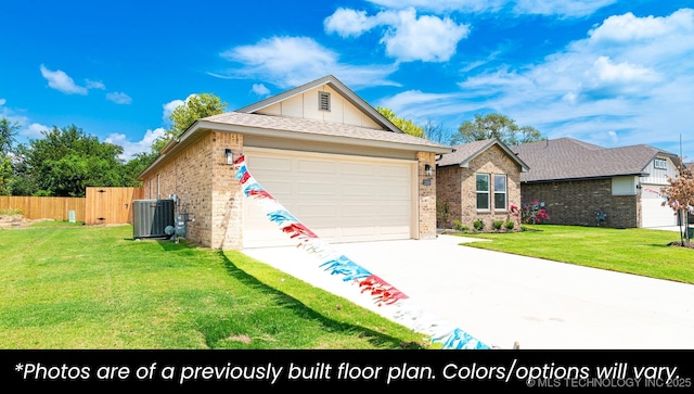 219 S 25th St, Collinsville, OK 74021 - ranch-style house with brick siding, driveway, a garage, and roof with shingles