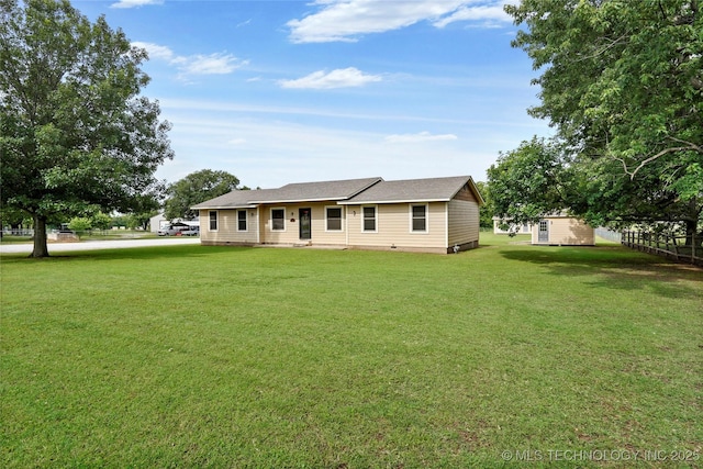13514 N 97th E Ave, Collinsville, OK 74021 - ranch-style house with a storage unit