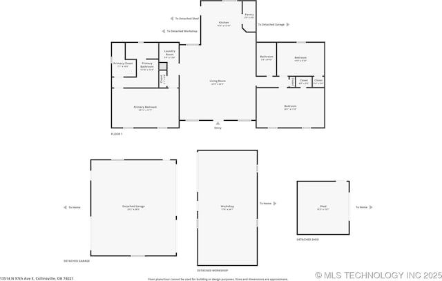 13514 N 97th E Ave, Collinsville, OK 74021 - view of room layout