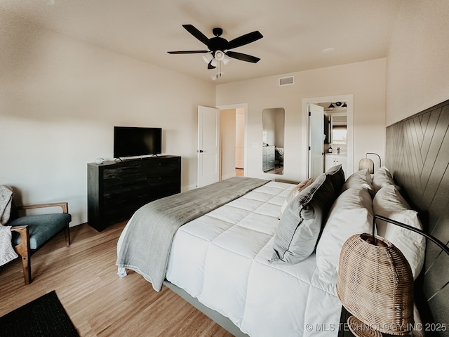 118900 S 4213, Eufaula, OK 74432 - bedroom with light wood-style floors and ceiling fan