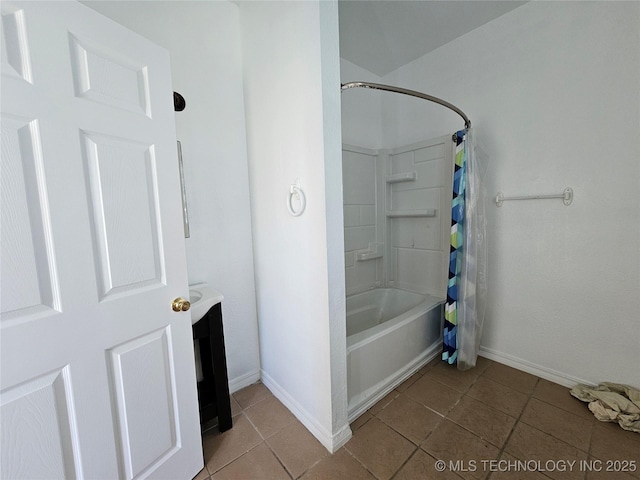 38032 State Road 78 W, Durant, OK 74701 - full bathroom with tile patterned floors and shower / bathtub combination with curtain