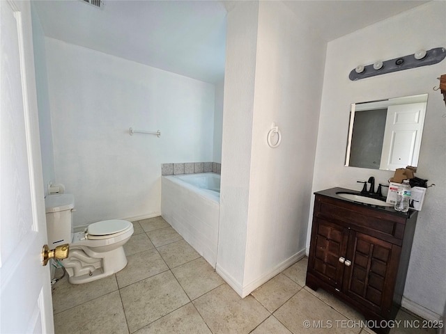 38032 State Road 78 W, Durant, OK 74701 - bathroom featuring a garden tub, tile patterned flooring, and vanity
