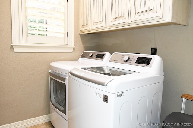 2463 S Park Hl, Tahlequah, OK 74464 - laundry room with separate washer and dryer and cabinet space