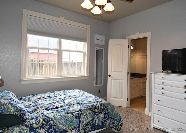 2463 S Park Hl, Tahlequah, OK 74464 - bedroom featuring light carpet and connected bathroom