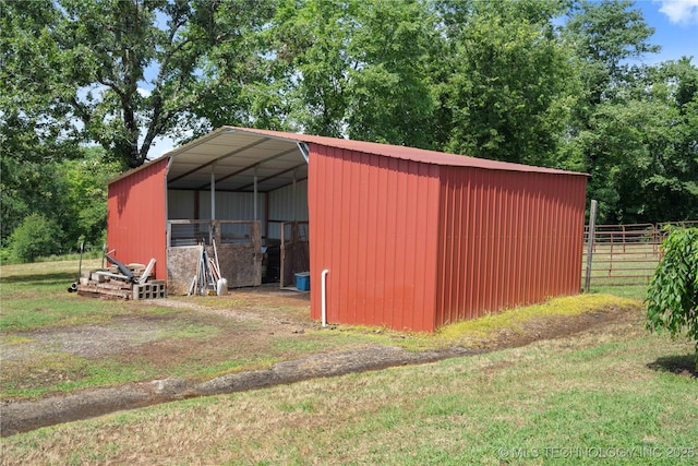 110094 S 4680th Rd, Gans, OK 74936 - view of pole building featuring a detached carport