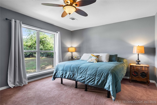 110094 S 4680th Rd, Gans, OK 74936 - bedroom with carpet and ceiling fan