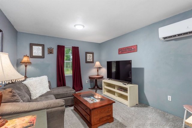 6607 Old Taft Rd, Muskogee, OK 74401 - living room with a wall mounted AC and carpet