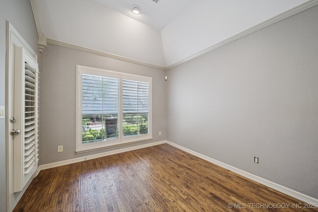 4205 N Narcissus Ave, Broken Arrow, OK 74012 - unfurnished room with baseboards and dark wood-type flooring