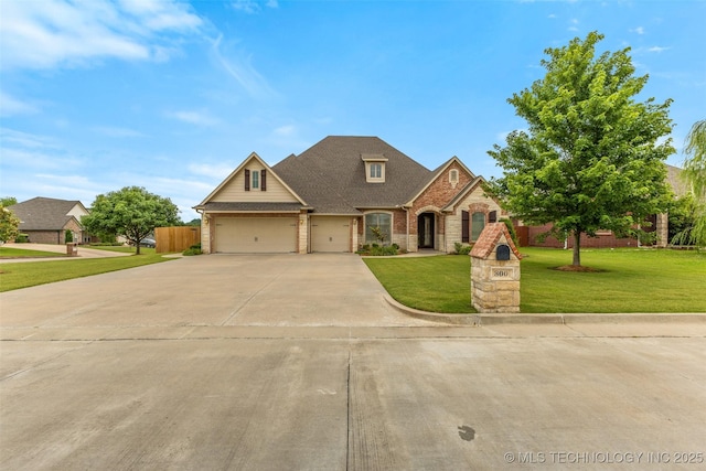 800 Magnolia, Ada, OK 74820 - view of front of house with a garage, brick siding, and concrete driveway