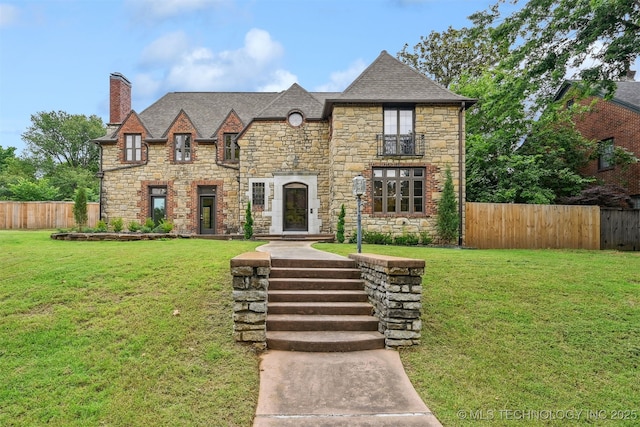 2605 S St Louis Ave, Tulsa, OK 74114 - view of front of house featuring stone siding and a chimney