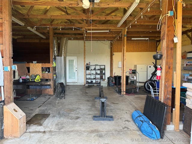 13560 S 4150th Rd, Claremore, OK 74017 - garage with freestanding refrigerator