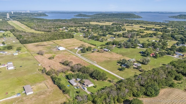13560 S 4150th Rd, Claremore, OK 74017 - aerial view of property and surrounding area with a nearby body of water