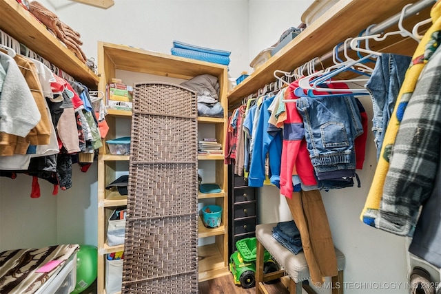 13560 S 4150th Rd, Claremore, OK 74017 - walk in closet featuring wood finished floors