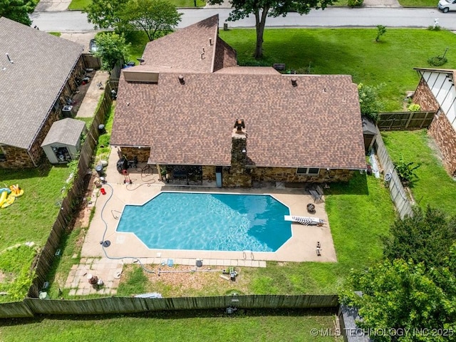2528 W Commercial St, Broken Arrow, OK 74012 - view of pool featuring a patio and a fenced backyard