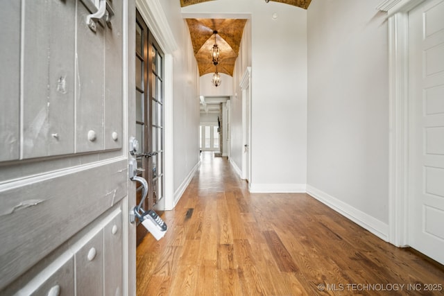 905 W Elmira St, Broken Arrow, OK 74012 - hall featuring wood finished floors and lofted ceiling