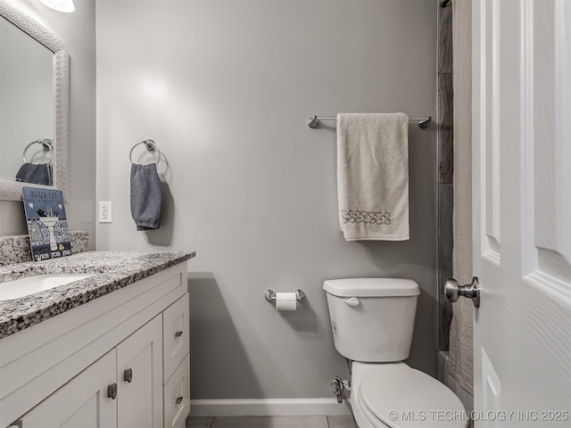 4640 E 68th St Unit 185, Tulsa, OK 74136 - full bathroom with vanity, tile patterned flooring, and a shower