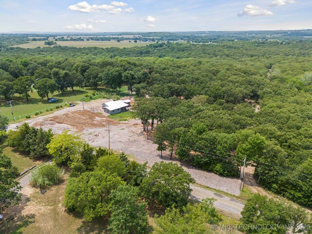 20910 Blackjack Trl, Kellyville, OK 74039 - aerial view of a heavily wooded area