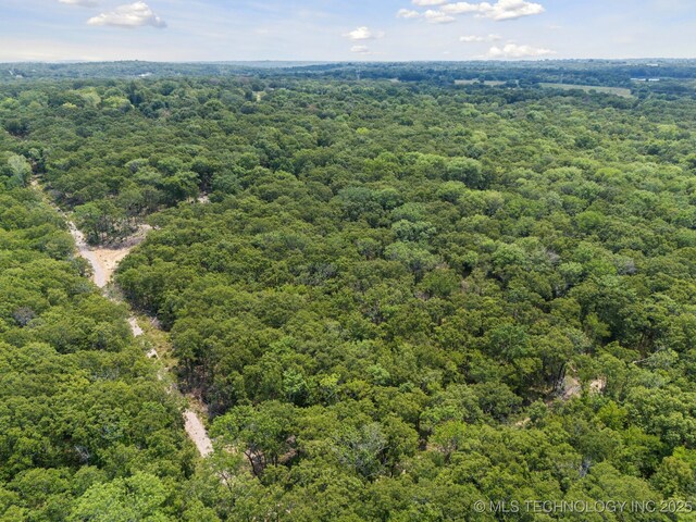 20910 Blackjack Trl, Kellyville, OK 74039 - bird's eye view of a heavily wooded area