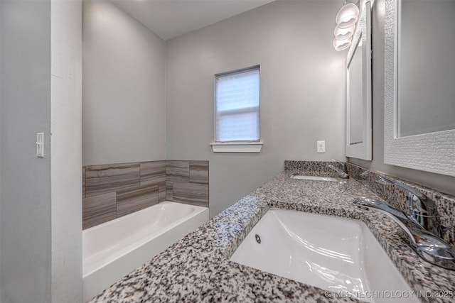 1341 Alvera Ln, Wynnewood, OK 73098 - bathroom with a bath and double vanity