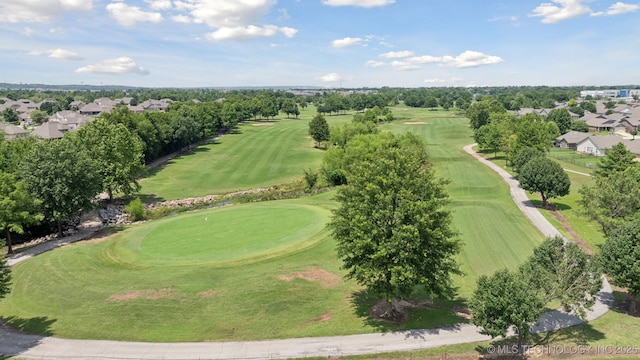2211 E Concord Pl, Broken Arrow, OK 74012 - aerial perspective of suburban area with a local golf course and a tree filled landscape