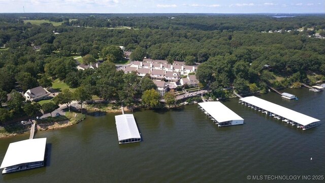 31990 S 624th Pl Unit 48, Grove, OK 74344 - drone / aerial view of a forest and a nearby body of water