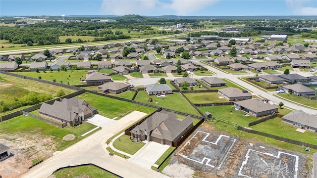 14934 S Sequoia St, Glenpool, OK 74033 - aerial view of property and surrounding area featuring nearby suburban area