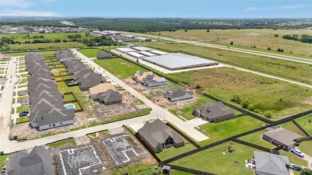 14934 S Sequoia St, Glenpool, OK 74033 - aerial overview of property's location with nearby suburban area