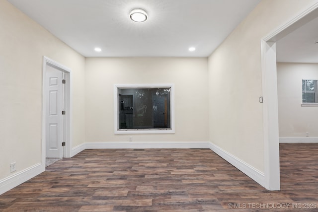 224 E Oklahoma St, Tulsa, OK 74106 - empty room with wood finished floors and recessed lighting