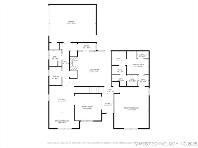 5607 E 76th St, Tulsa, OK 74136 - view of property floor plan