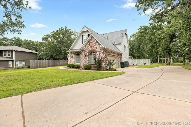 501 W 35th Pl, Sand Springs, OK 74063 - view of front of house featuring concrete driveway, brick siding, roof with shingles, and a garage