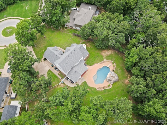 501 W 35th Pl, Sand Springs, OK 74063 - aerial view of property's location with a pool area
