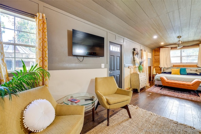 62141 E 313th Rd Unit 3, Grove, OK 74344 - bedroom with hardwood / wood-style flooring, vaulted ceiling, and wood ceiling