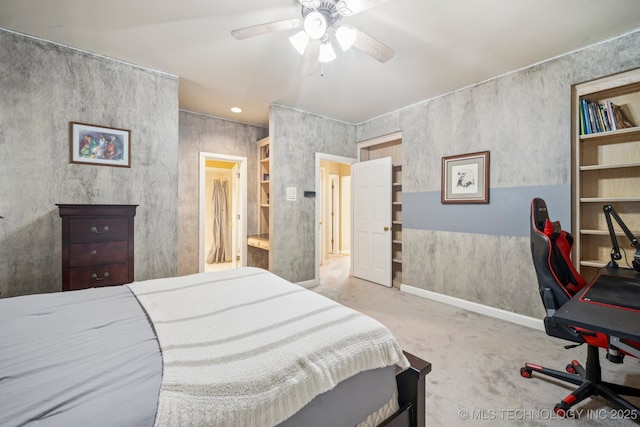 3431 E 96th Pl, Tulsa, OK 74137 - carpeted bedroom with ceiling fan