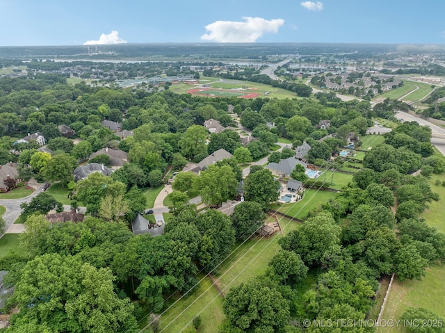 3431 E 96th Pl, Tulsa, OK 74137 - drone / aerial view of a tree filled landscape